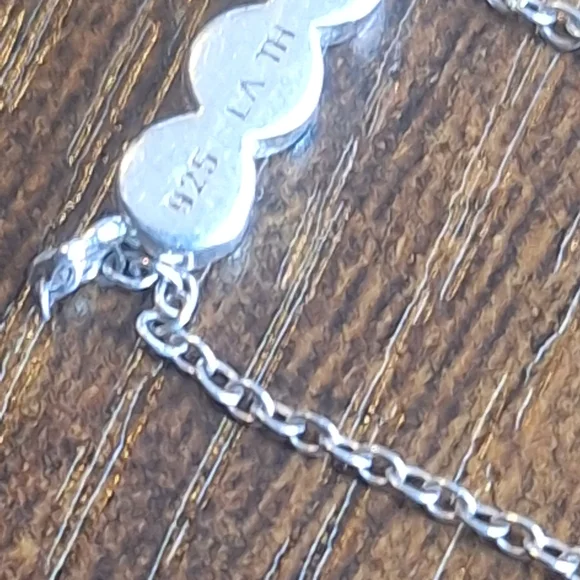 Elegant 925 Sterling Silver Necklace with Triple Disc Pendant - Picture 5 of 6